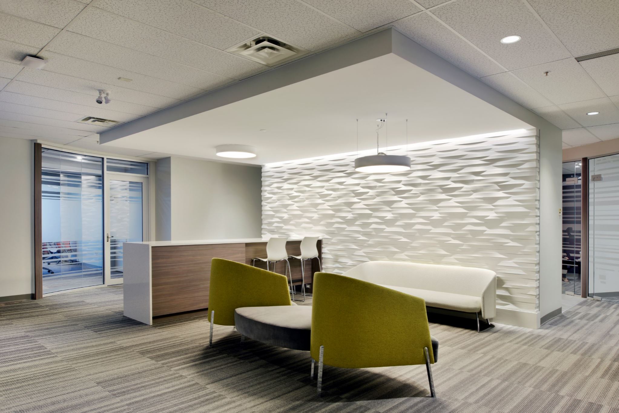 Breakout area lighting at Kinaxis IT, Kanata