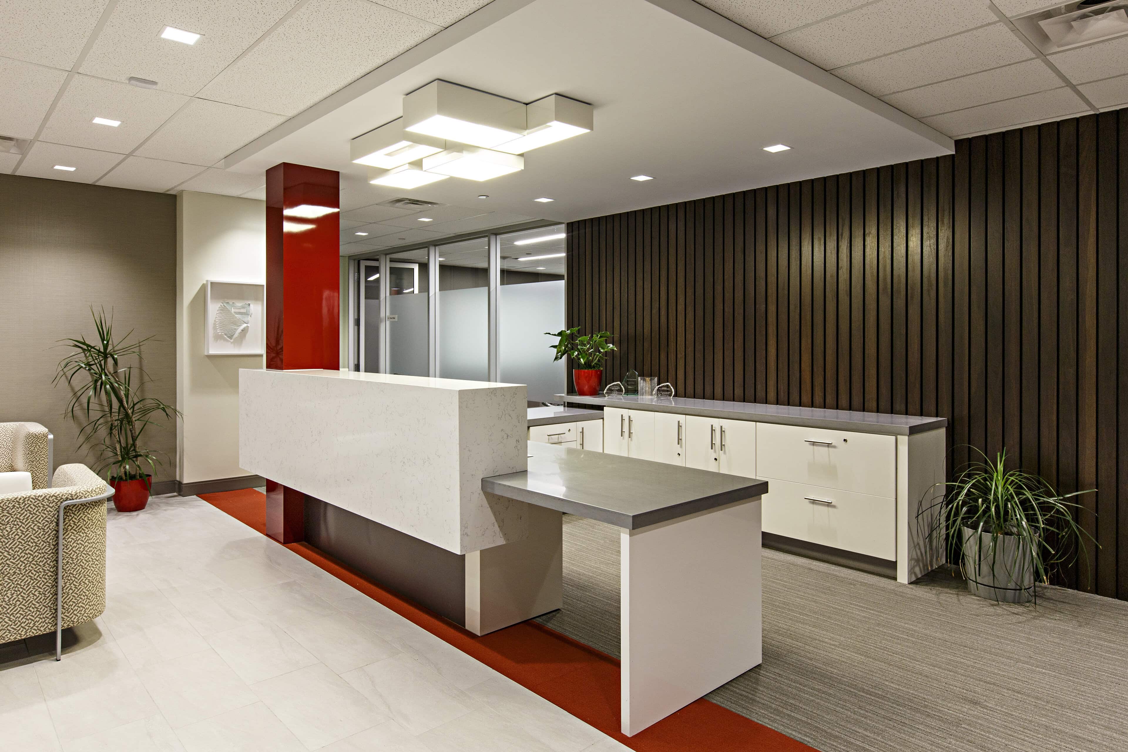 Reception lighting at Payments Canada, Ottawa