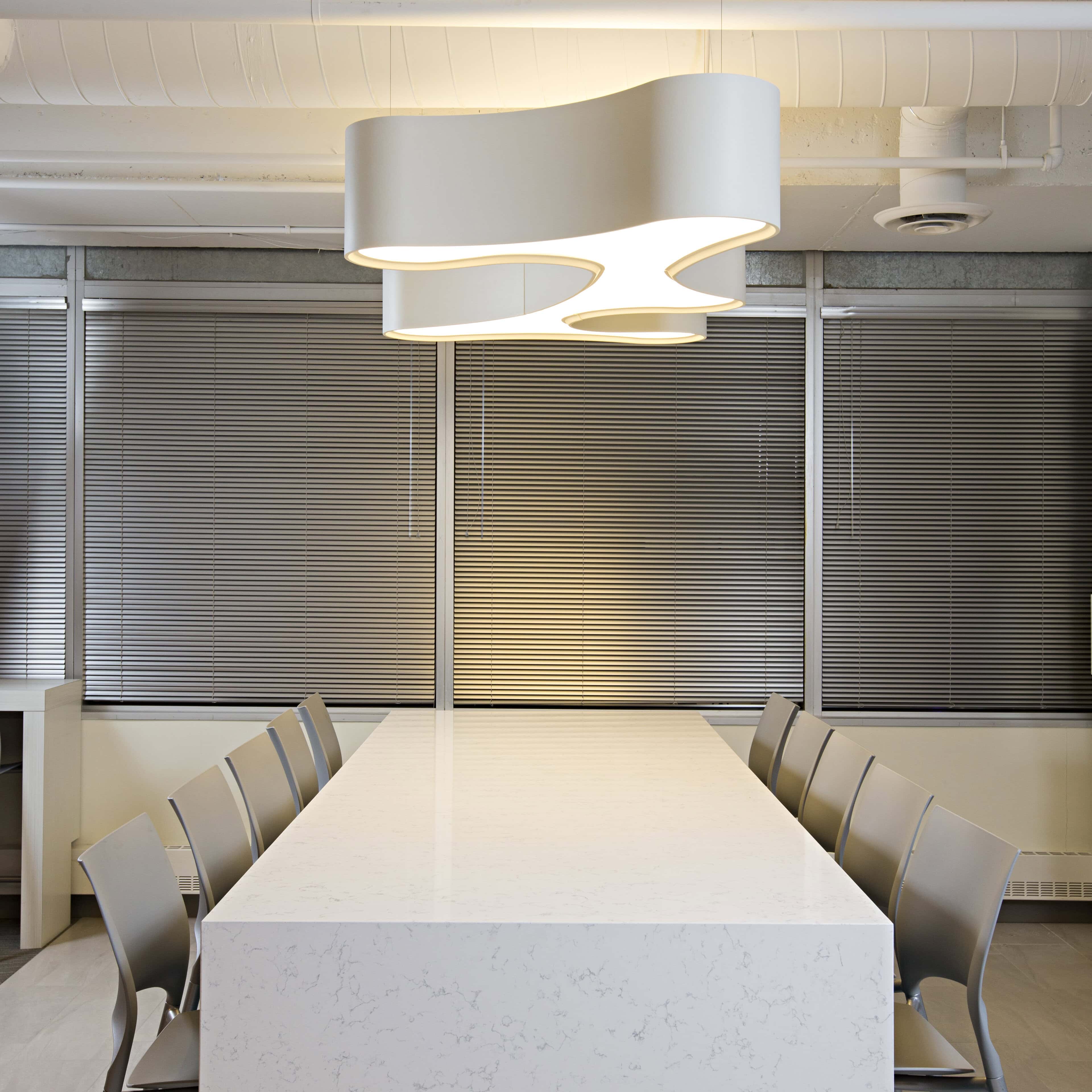 Boardroom pendant lighting at Payments Canada, Ottawa
