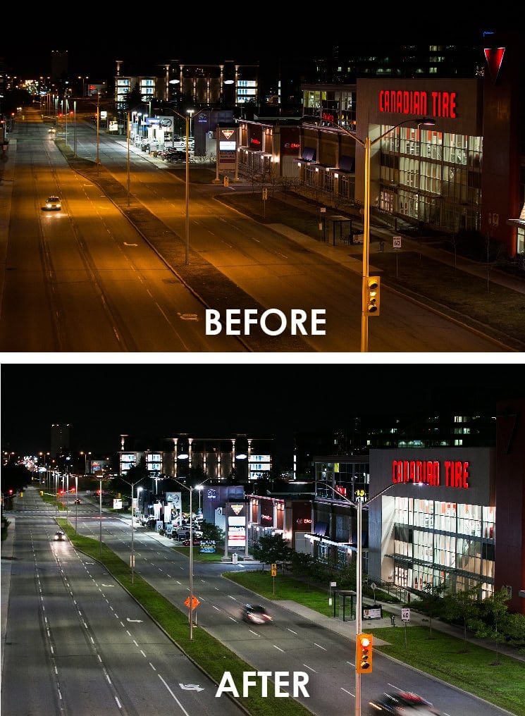 Roadway lighting upgrade at Carling Avenue Street Lighting, Ottawa