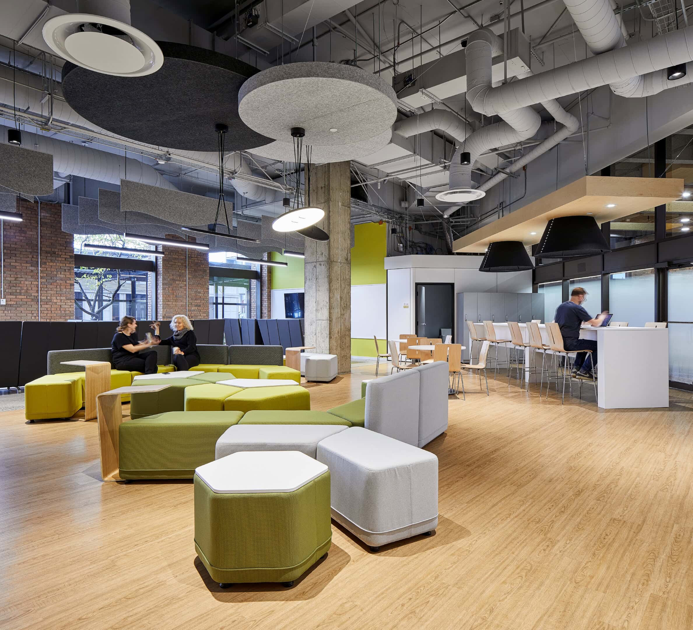 Breakout area lighting at GCworkplace, Gatineau