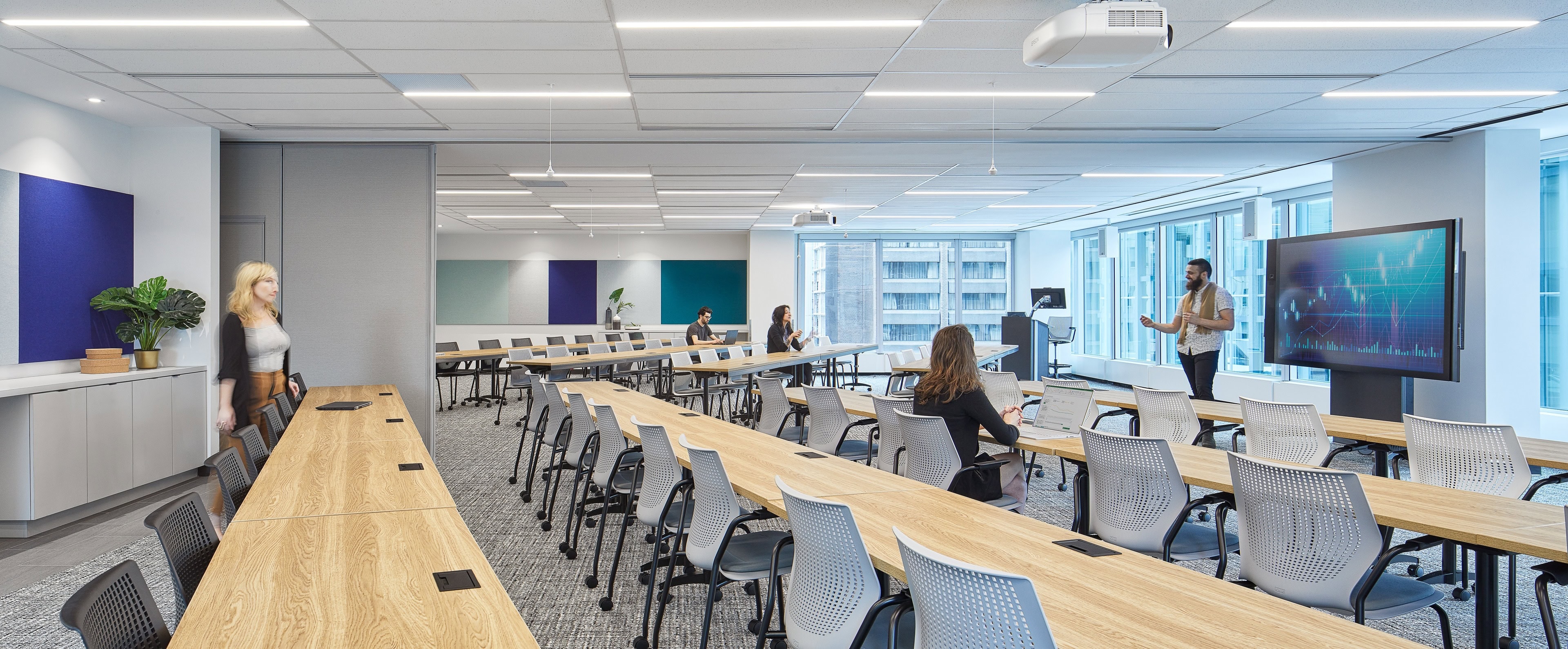 Training room lighting at Fortune 500 Technology Company, Ottawa