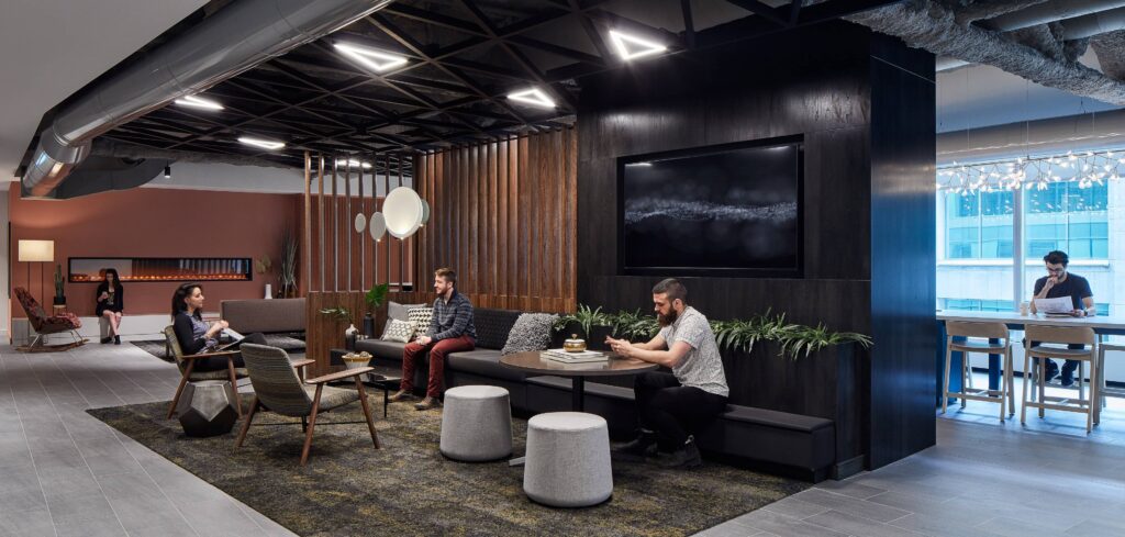 Lounge lighting at Fortune 500 Technology Company, Ottawa