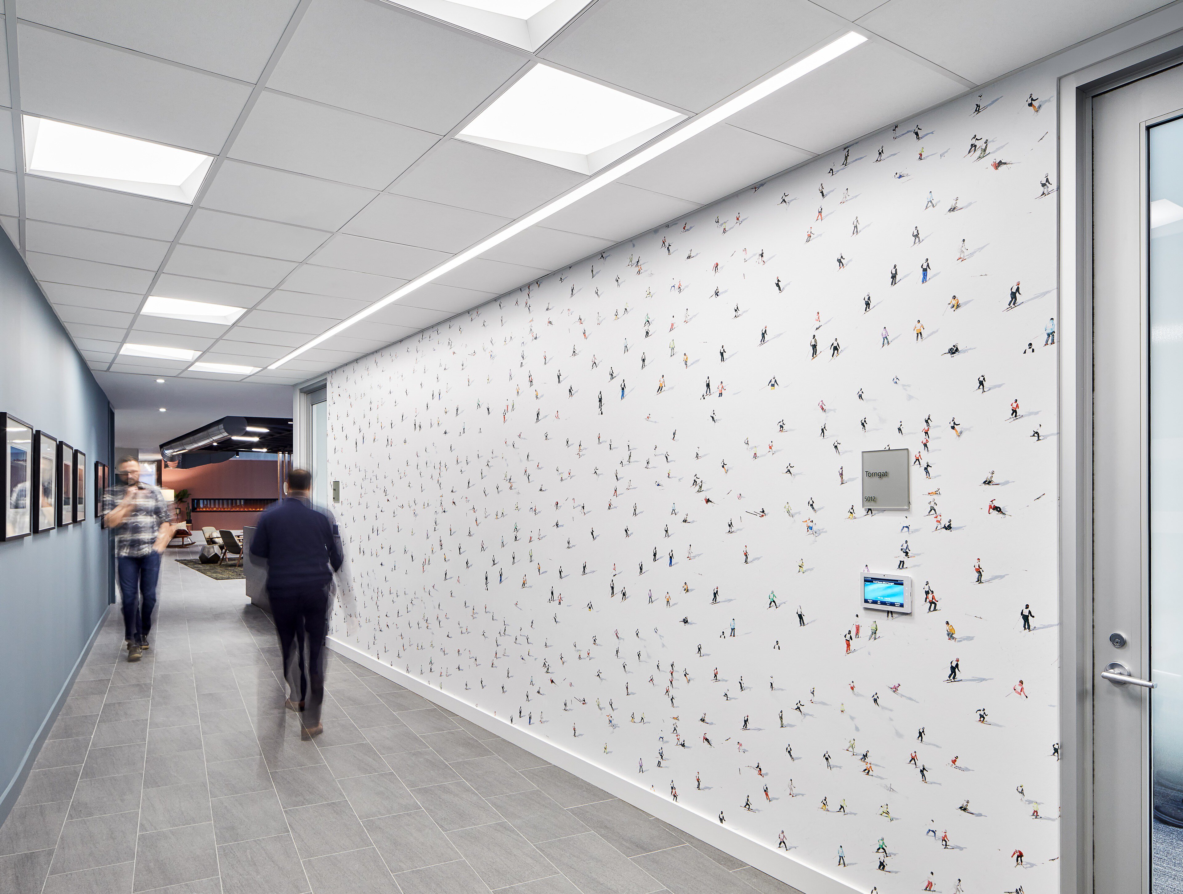 Corridor lighting at Fortune 500 Technology Company, Ottawa