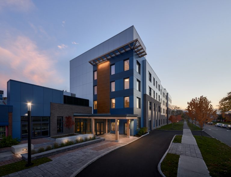 Building exterior lighting at OCH Carlington Community, Ottawa