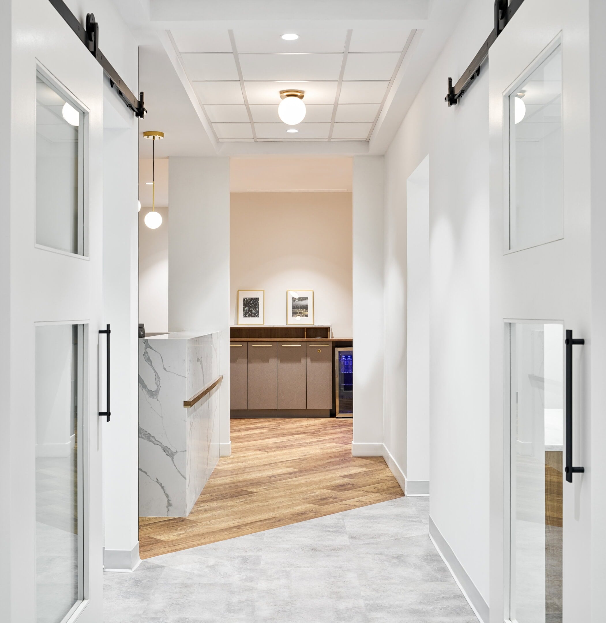 Corridor lighting at Green Acres Family Dental, Stittsville