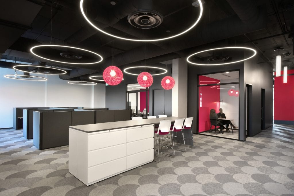 Servery lighting at Joule, Ottawa