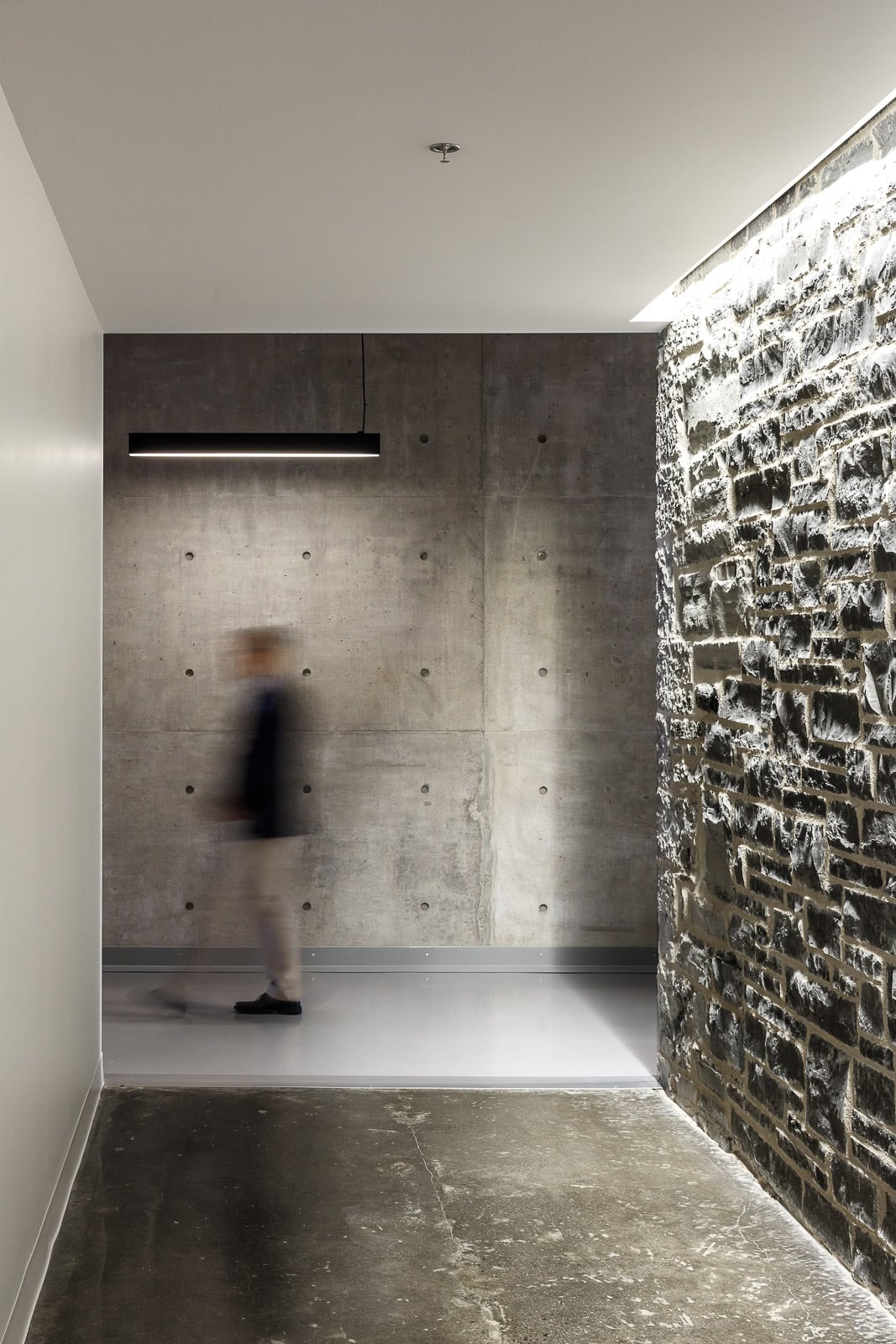 Corridor lighting at Isabel Bader Centre for the Performing Arts, Kingston