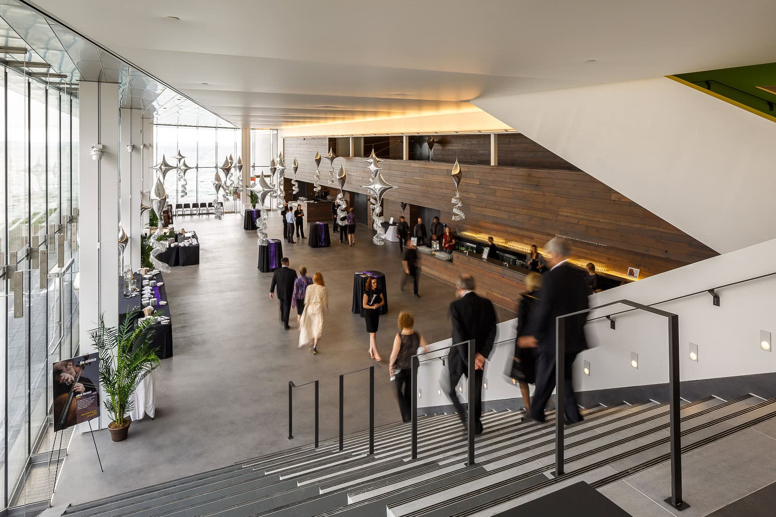 Lobby lighting at Isabel Bader Centre for the Performing Arts, Kingston