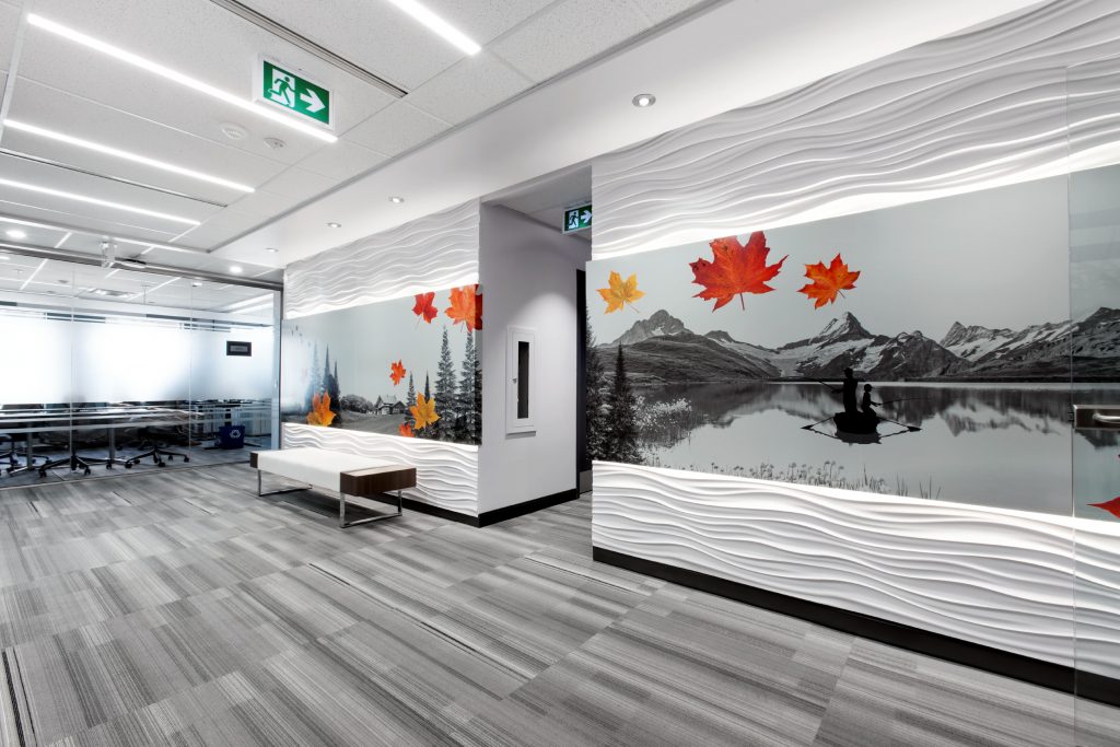 Corridor lighting at Federation of Canadian Municipalities, Ottawa