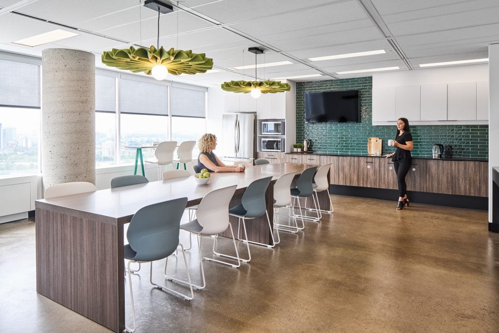 Kitchen lighting at GCworkplace – 11 Laurier, Gatineau