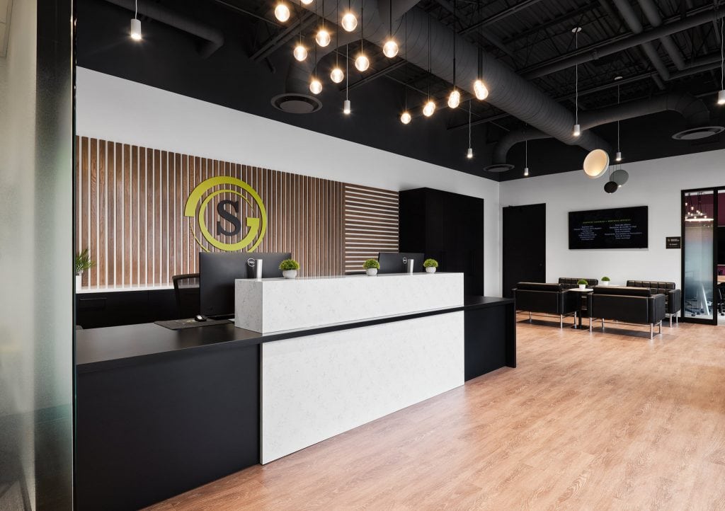 Lobby lighting at Sicotte Guilbault Office, Ottawa