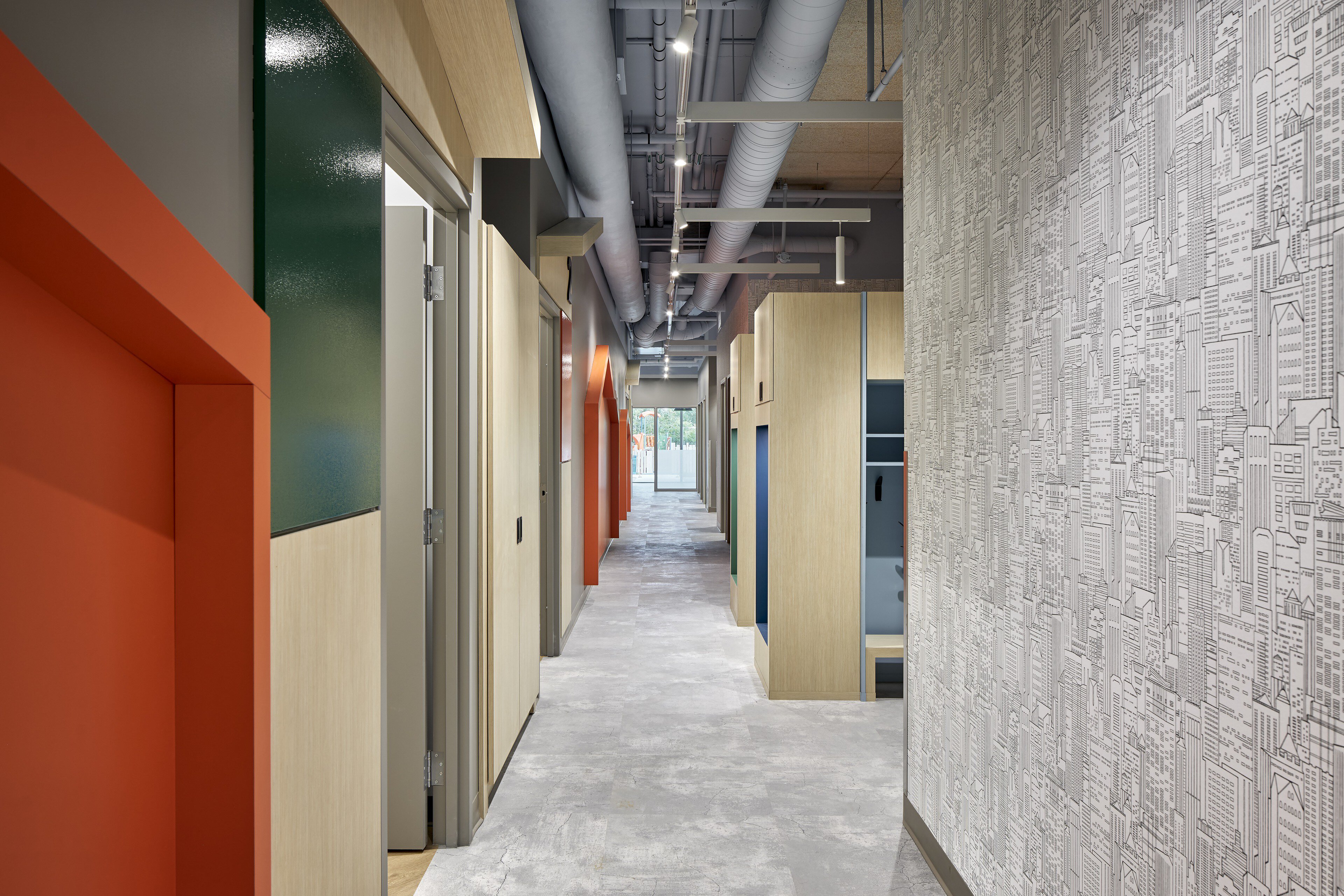 Corridor lighting at Daycare Centre, Gatineau