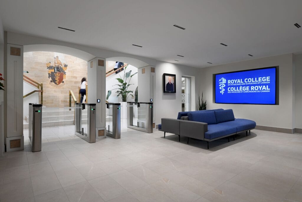 Lobby lighting at Royal College HQ, Ottawa
